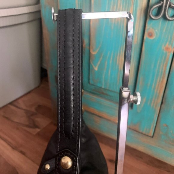 Coach Ashley Black Leather & Python Embossed Bag - Picture 5 of 9